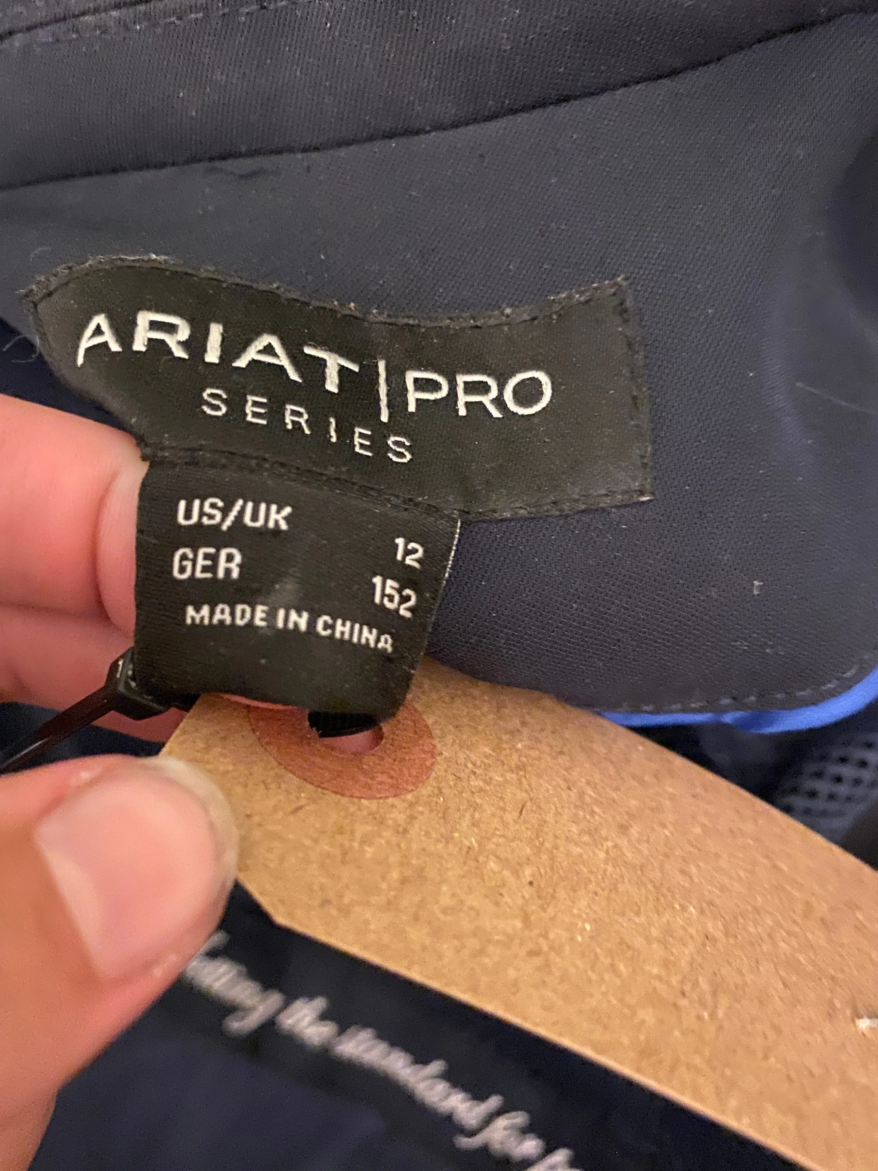 12 Kids Ariat Pro Series Navy Hunt Coat