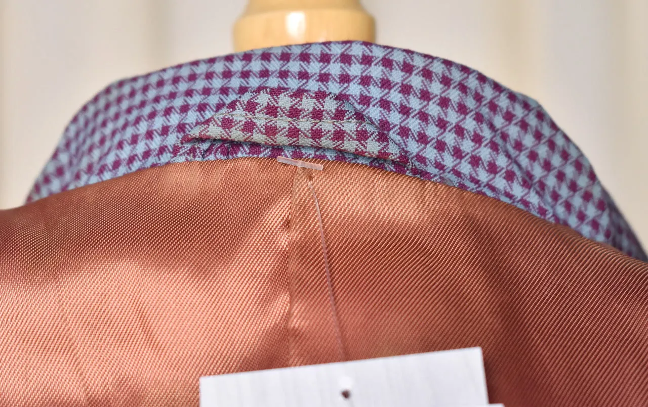 1950s Vintage Blue & Purple Checked Coat Dress