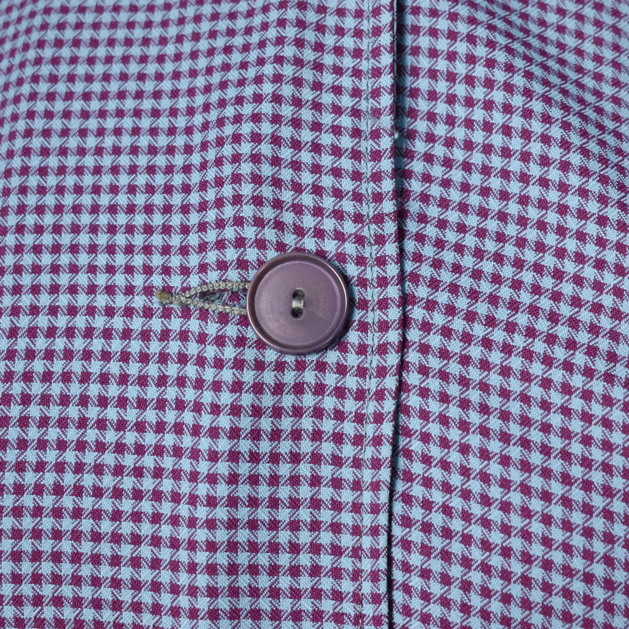 1950s Vintage Blue & Purple Checked Coat Dress