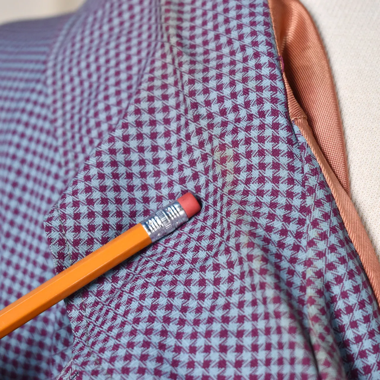 1950s Vintage Blue & Purple Checked Coat Dress