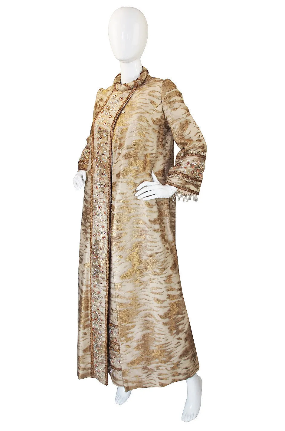1960s Incredible Custom Beaded Coat & Gown