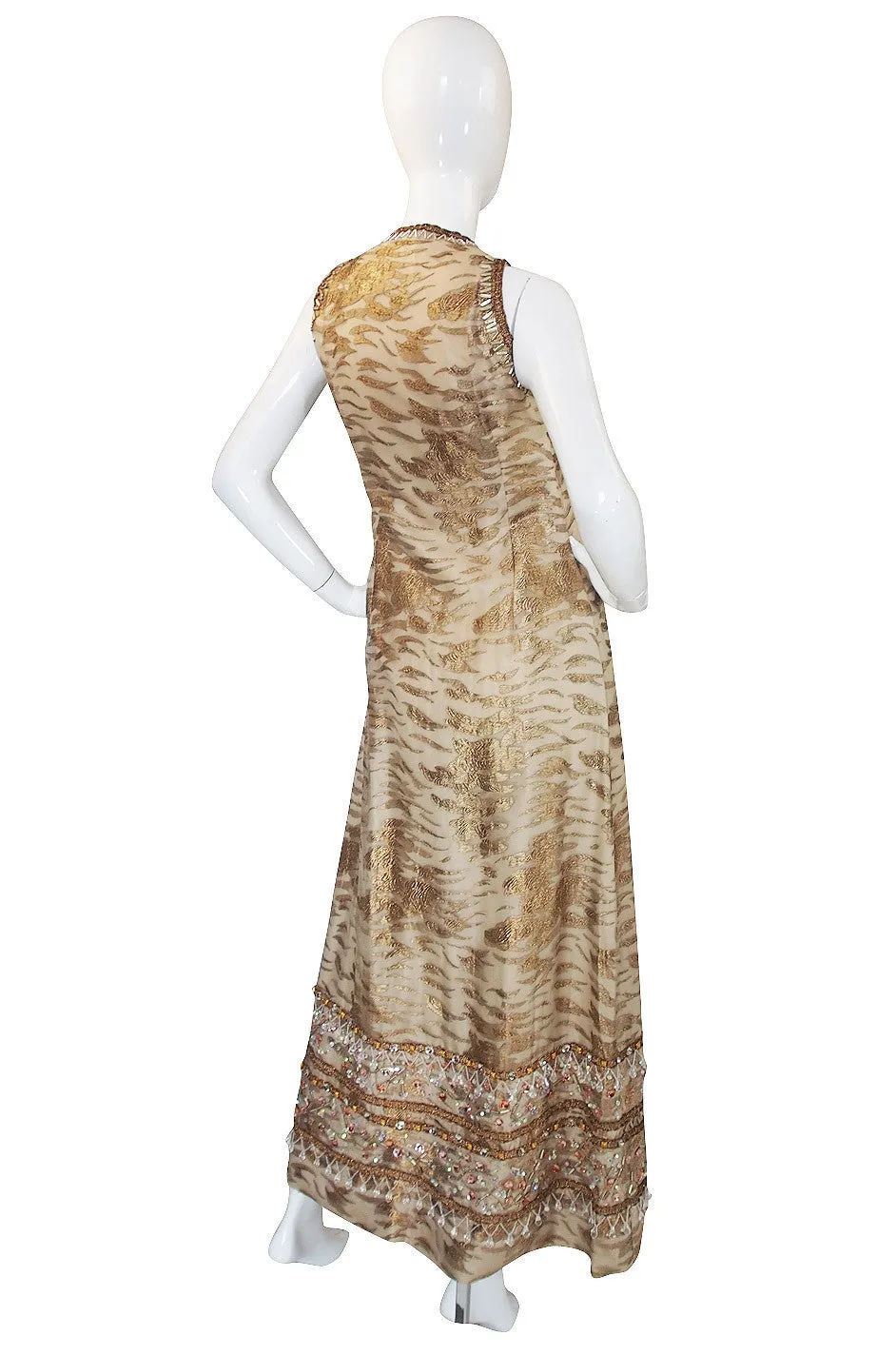 1960s Incredible Custom Beaded Coat & Gown