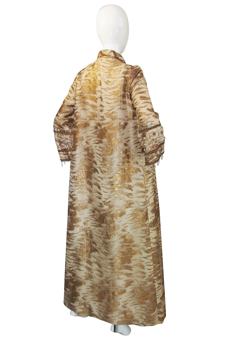 1960s Incredible Custom Beaded Coat & Gown