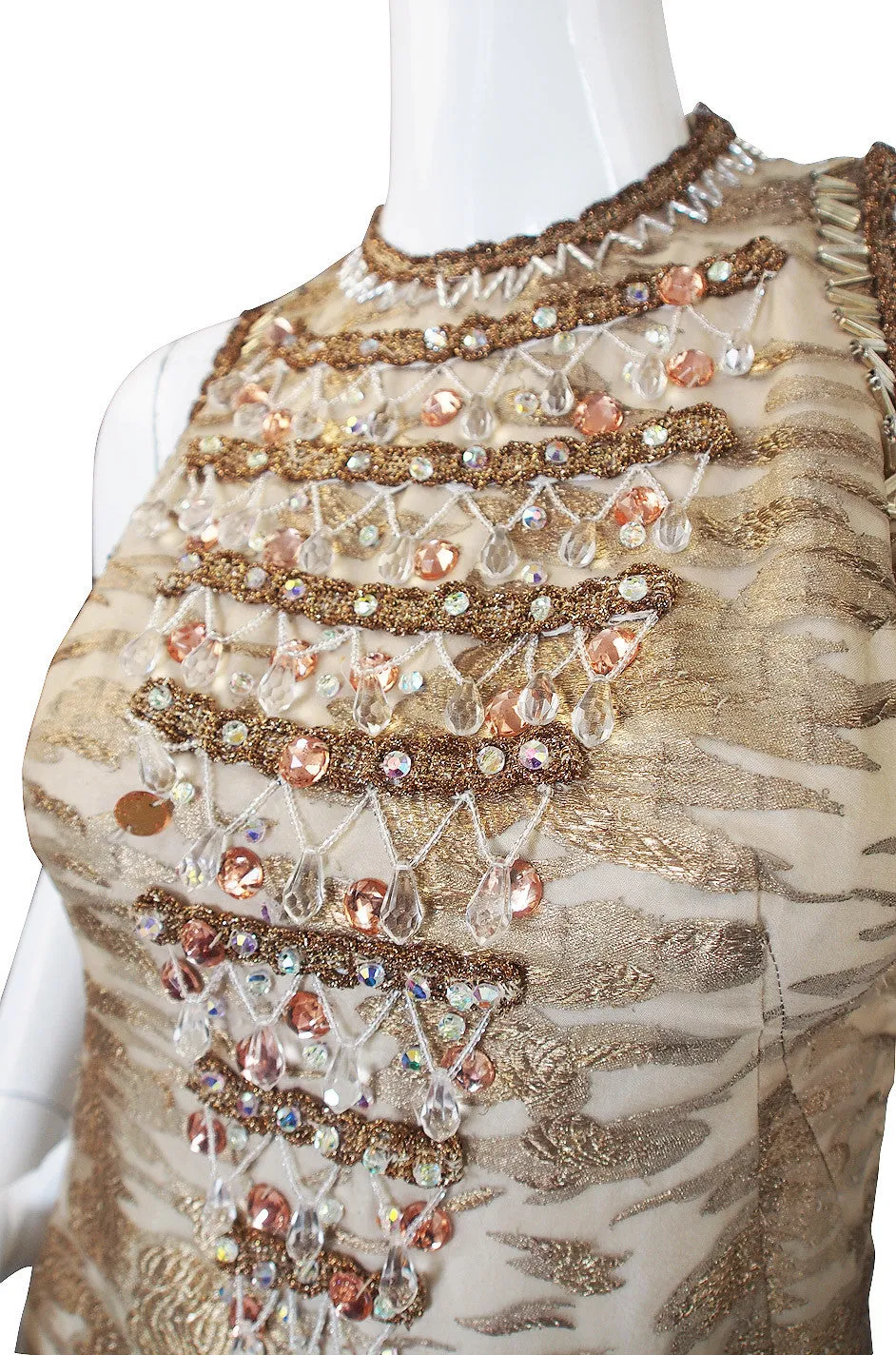1960s Incredible Custom Beaded Coat & Gown