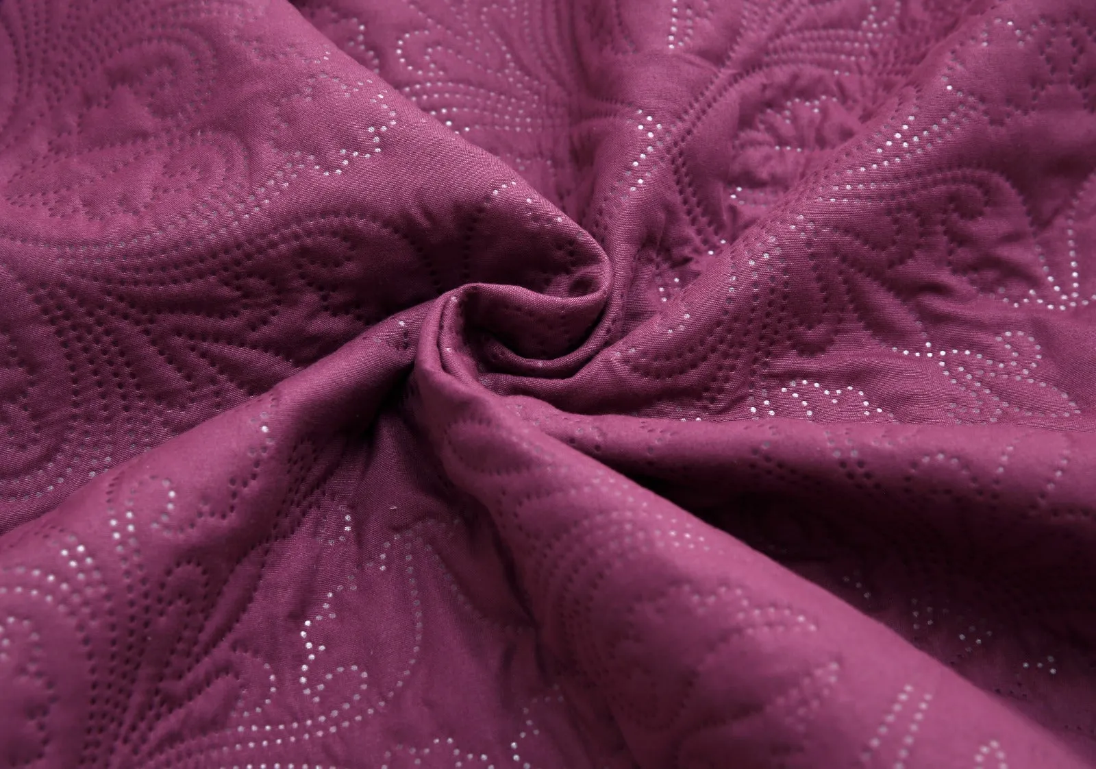 7 PCs Ultrasonic Bed Spread Set-Lilac over Plum