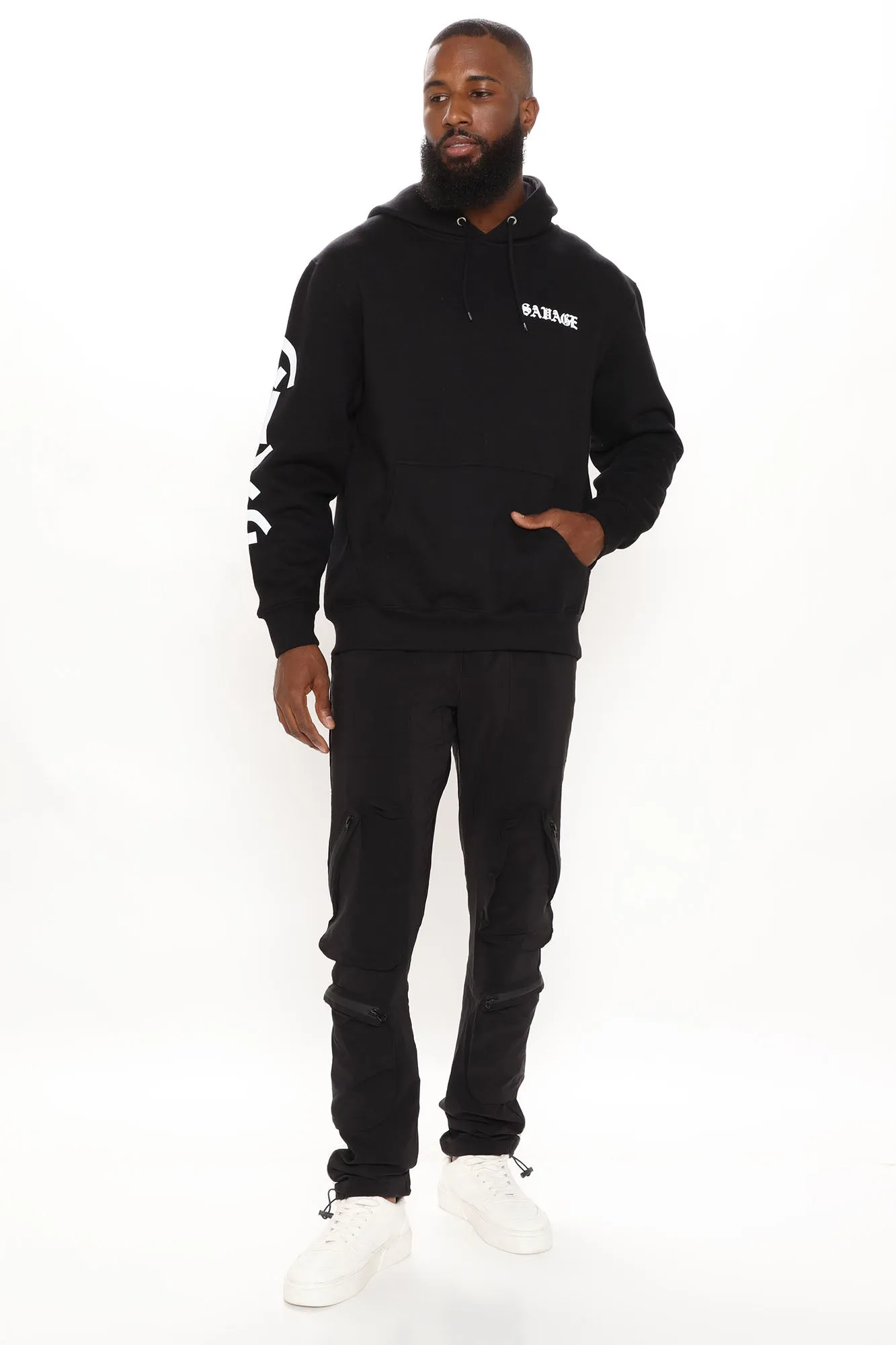 All Day Zipper Cargo Pants - Black