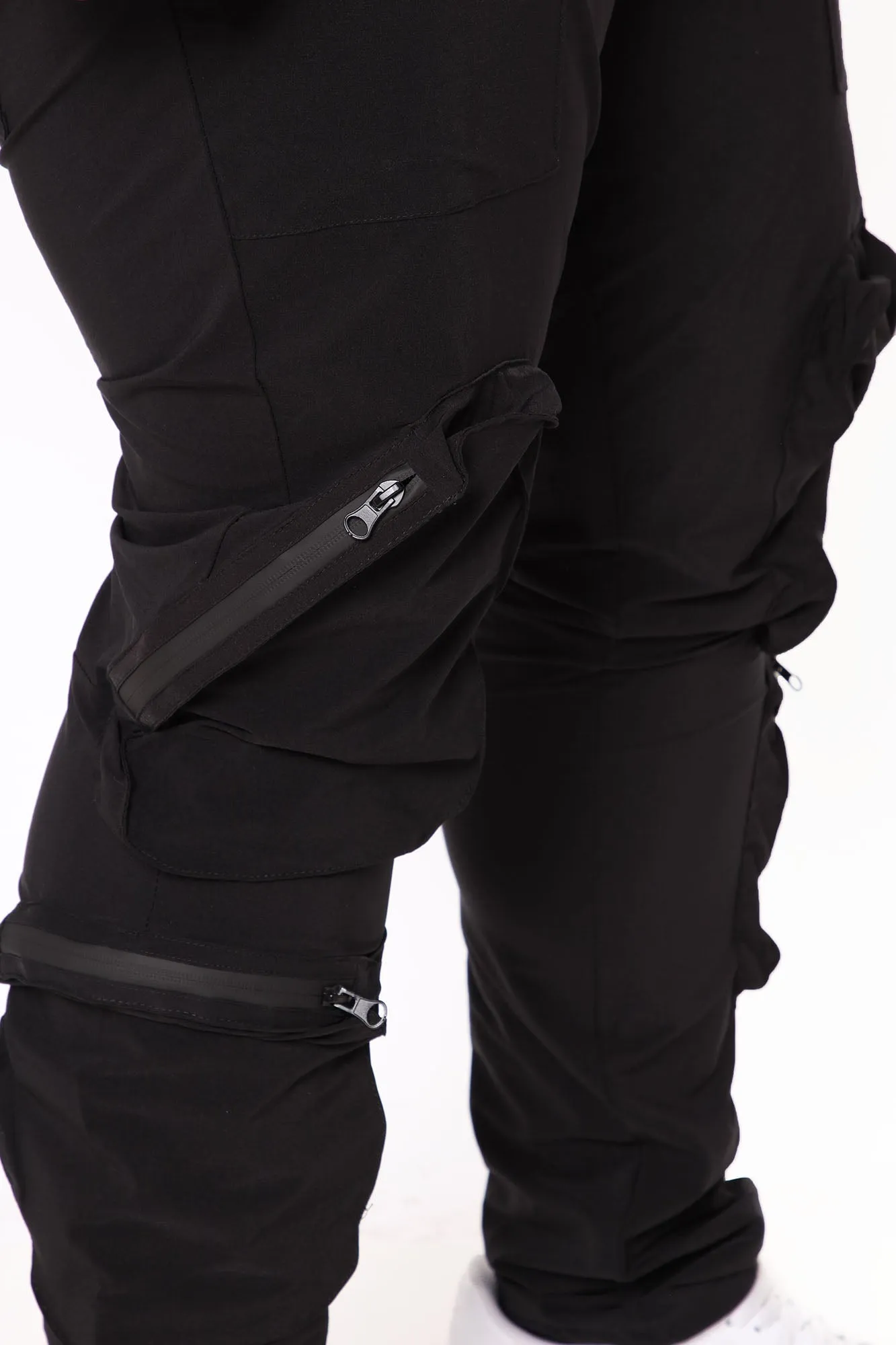All Day Zipper Cargo Pants - Black