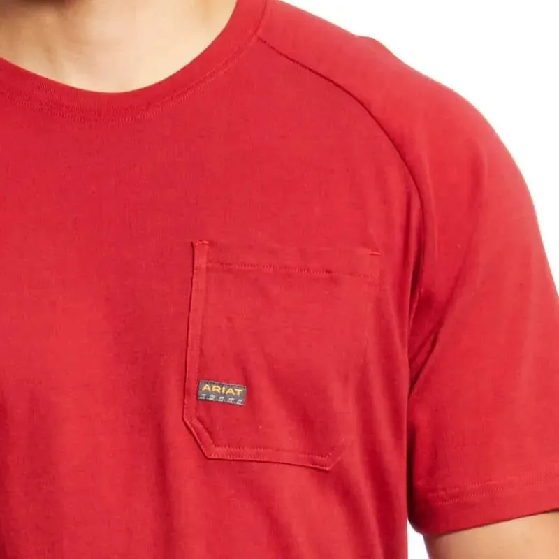 ARIAT - Men's Rebar Rebar Cotton Strong T-Shirt, Red