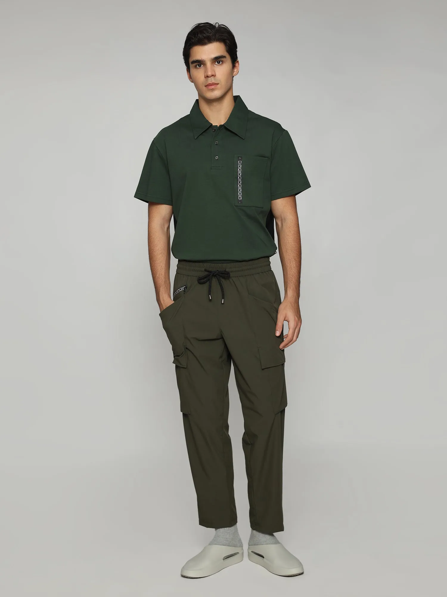 Army Green Functional Cargo Male Pants
