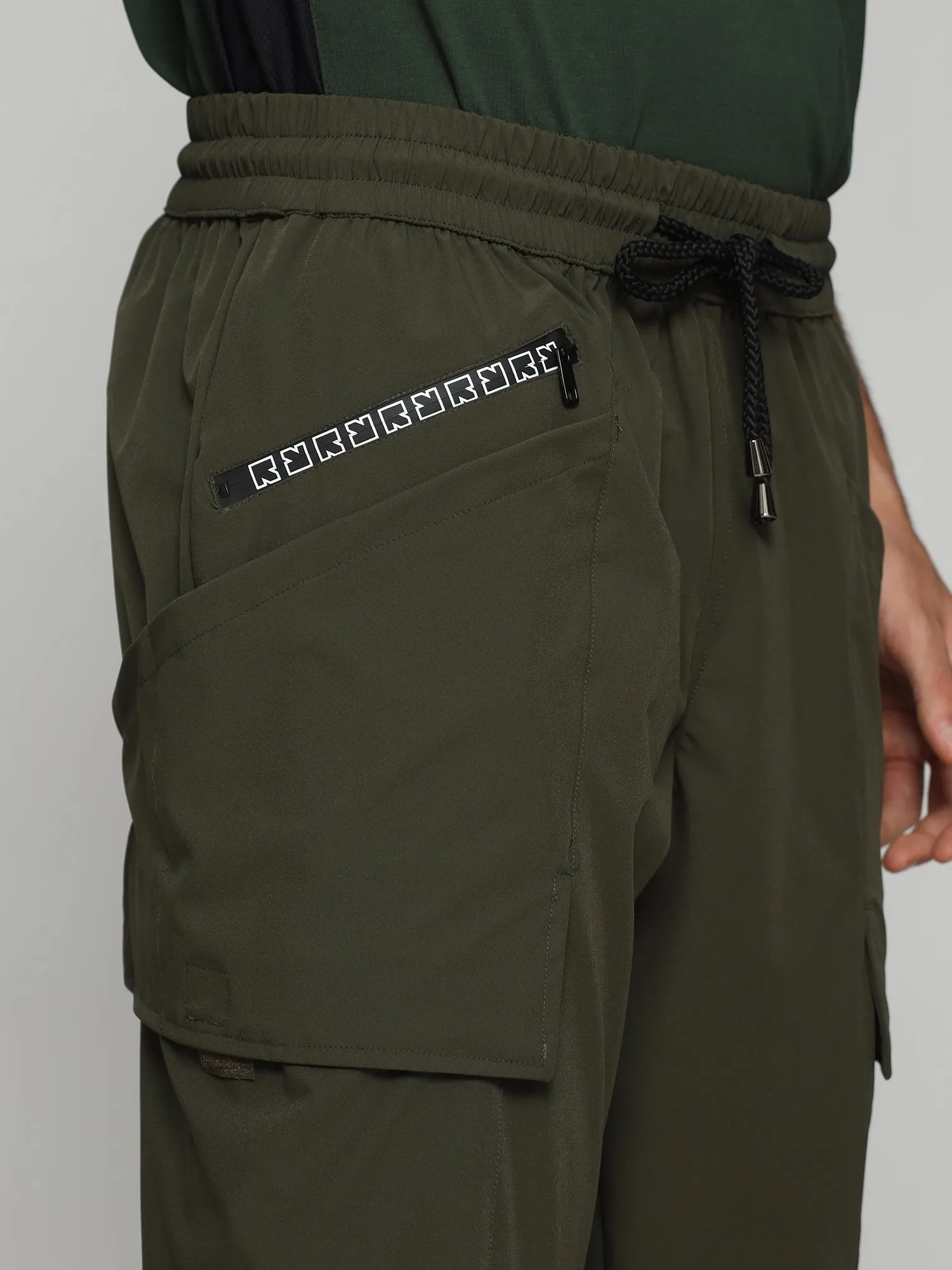 Army Green Functional Cargo Male Pants