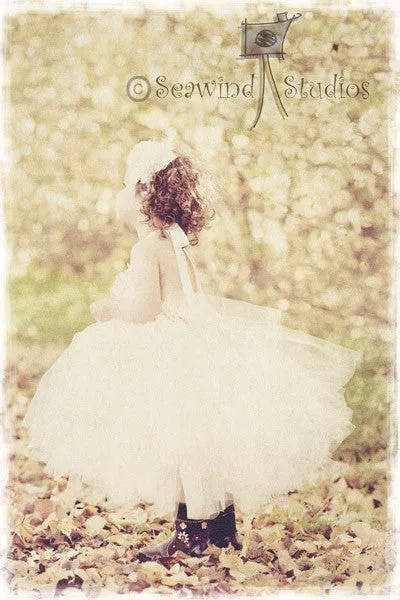 Baby & Girl Flower Girl Vintage Inspired Tutu Dress - TUFW08