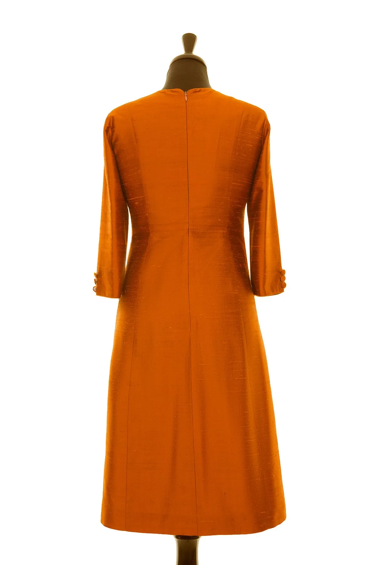Bardot Dress in Burnt Orange