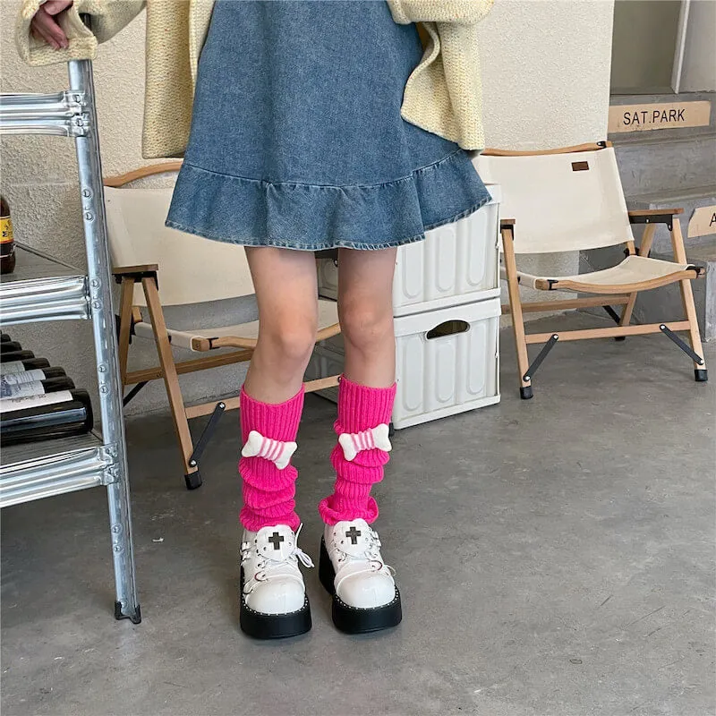 Candy bones y2k leg warmers