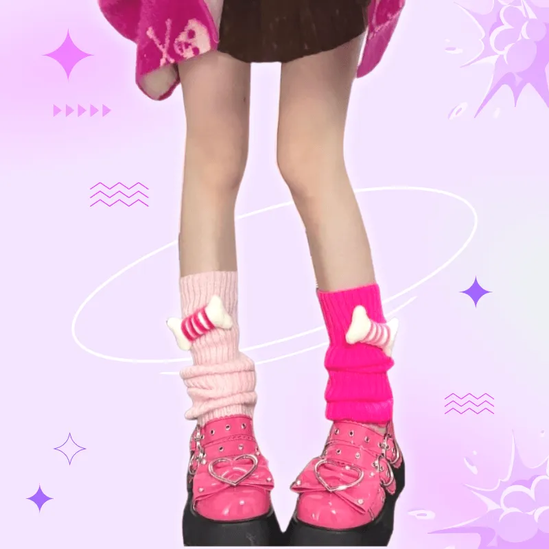 Candy bones y2k leg warmers