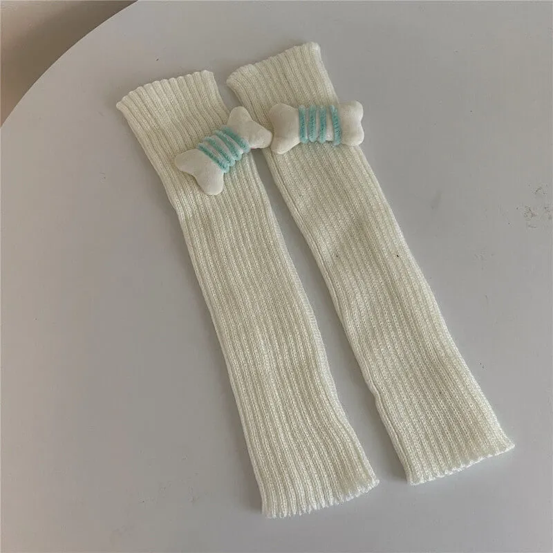 Candy bones y2k leg warmers