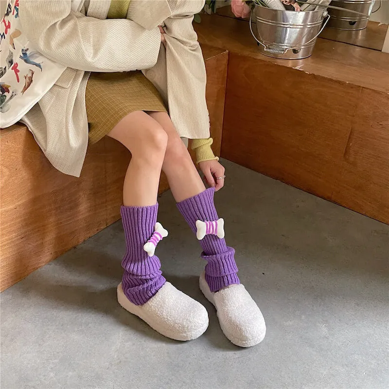 Candy bones y2k leg warmers