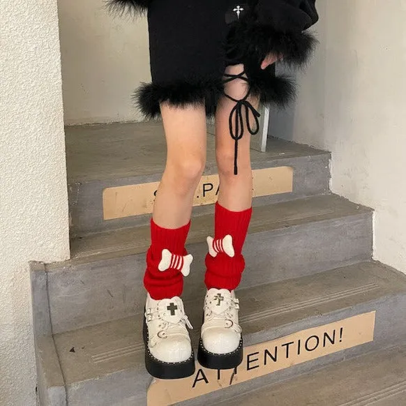 Candy bones y2k leg warmers