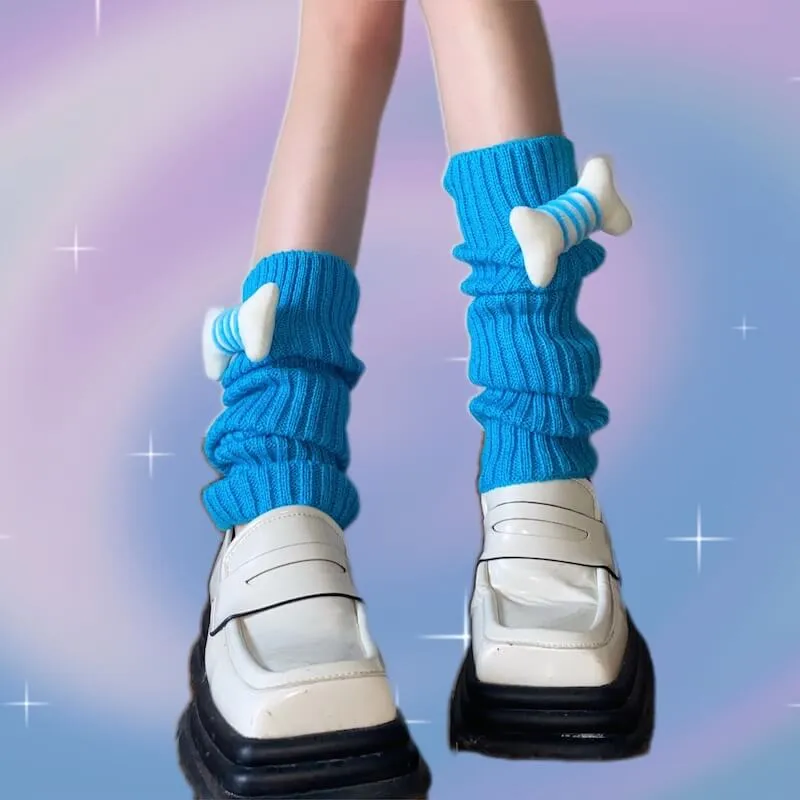 Candy bones y2k leg warmers