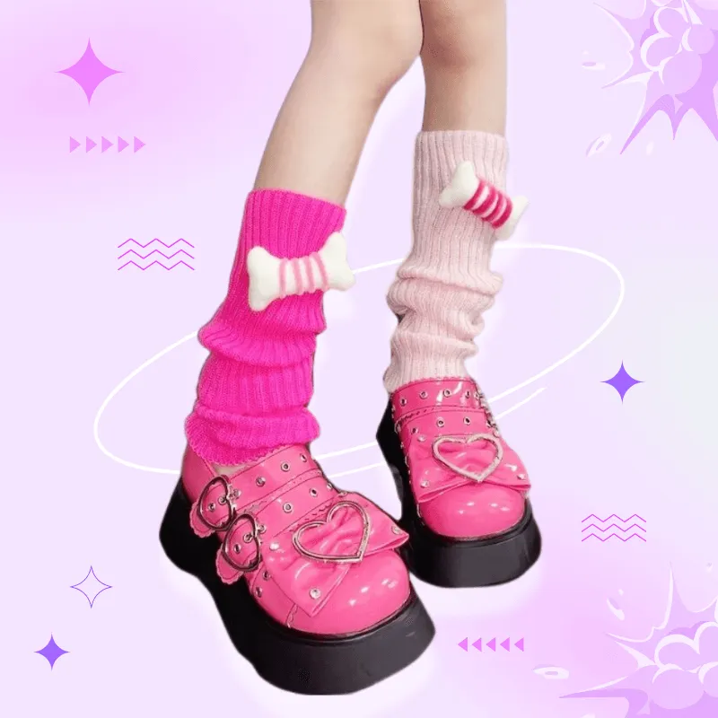 Candy bones y2k leg warmers