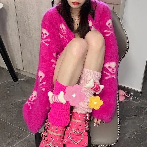 Candy bones y2k leg warmers