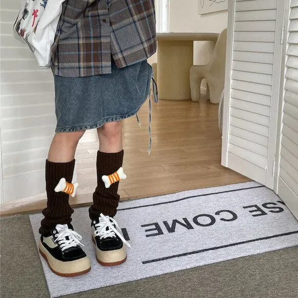 Candy bones y2k leg warmers