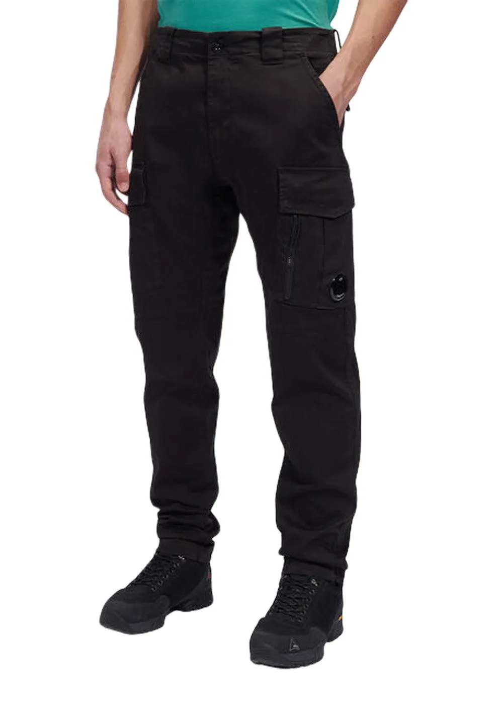 Cargo Pant Satin Stretch - Black