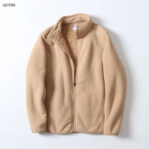 Composite Thickened Double Layer Flannel Coat