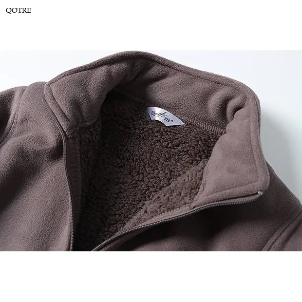 Composite Thickened Double Layer Flannel Coat