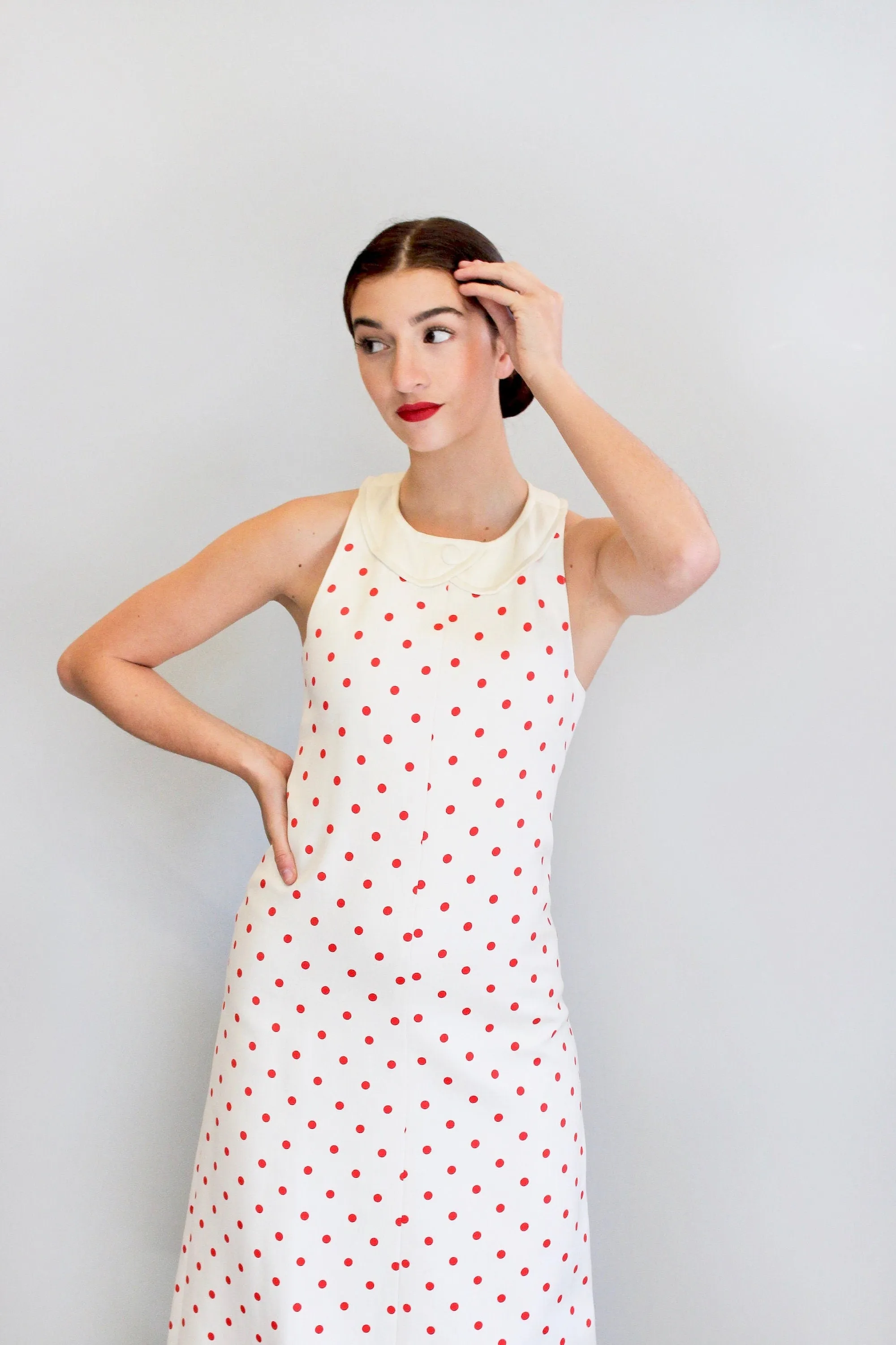 Courreges Haute Couture Polka Dot Dress