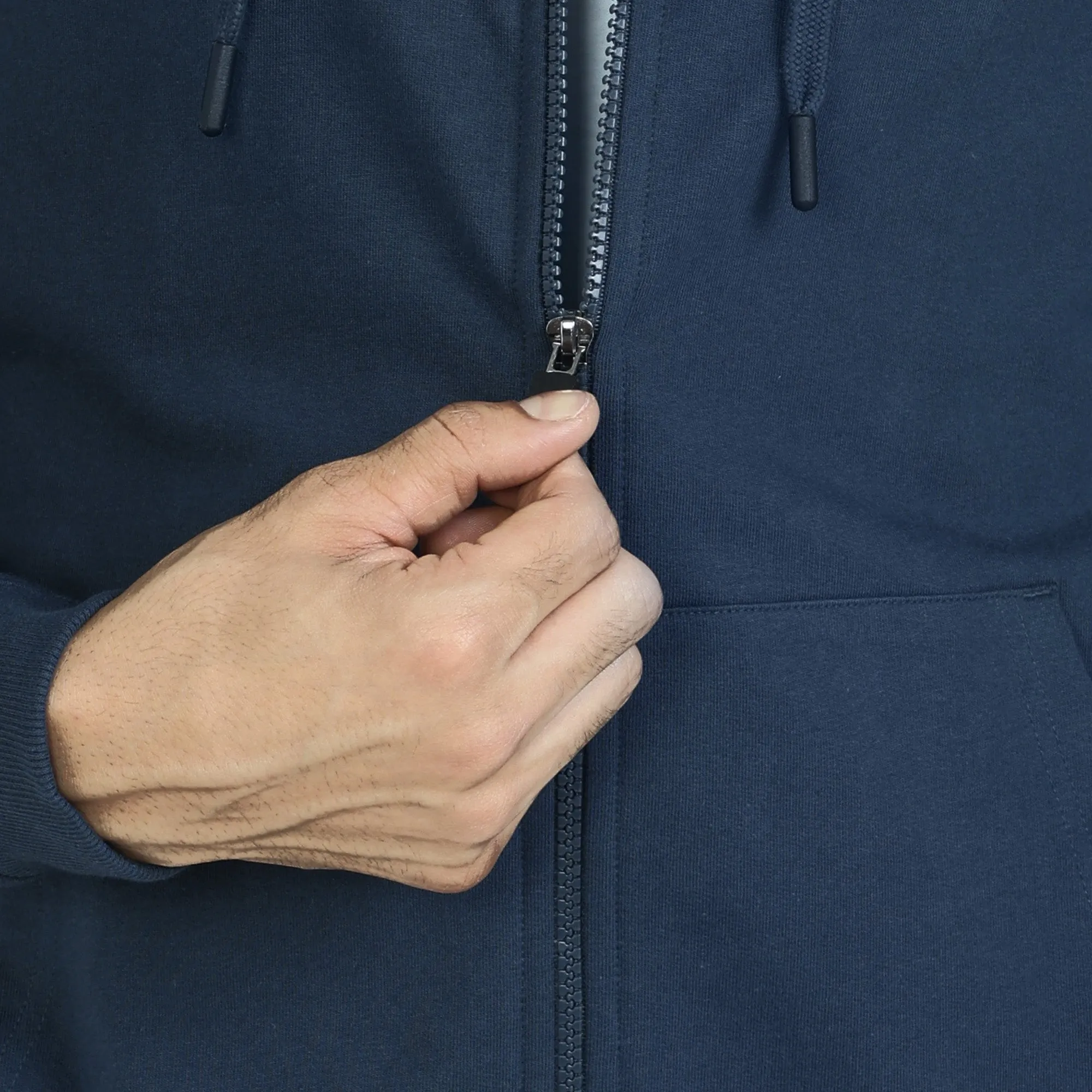 Cruze French Terry Cotton Hoodie Jackets Opal Blue