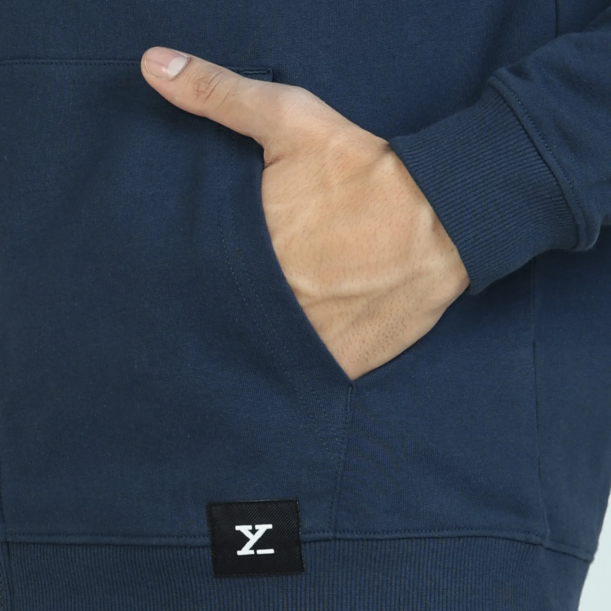 Cruze French Terry Cotton Hoodie Jackets Opal Blue
