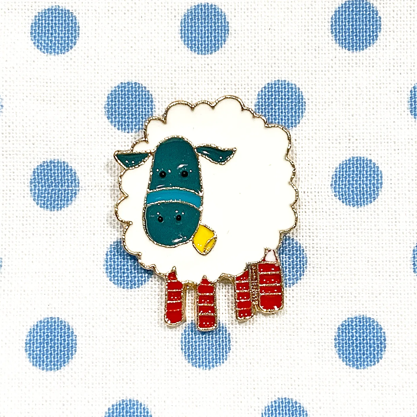 Cute Sheep Enamel Pin | Pretty Warm Designs
