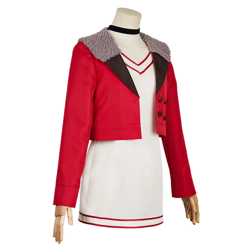 Dan da dan Momo Ayase Women Red Dress Outfit Carnival Halloween Cosplay Costume