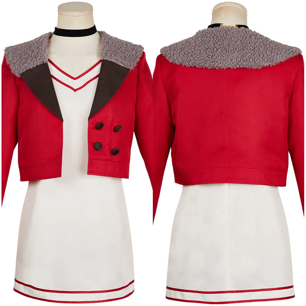 Dan da dan Momo Ayase Women Red Dress Outfit Carnival Halloween Cosplay Costume
