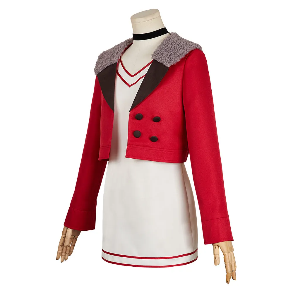 Dan da dan Momo Ayase Women Red Dress Outfit Carnival Halloween Cosplay Costume