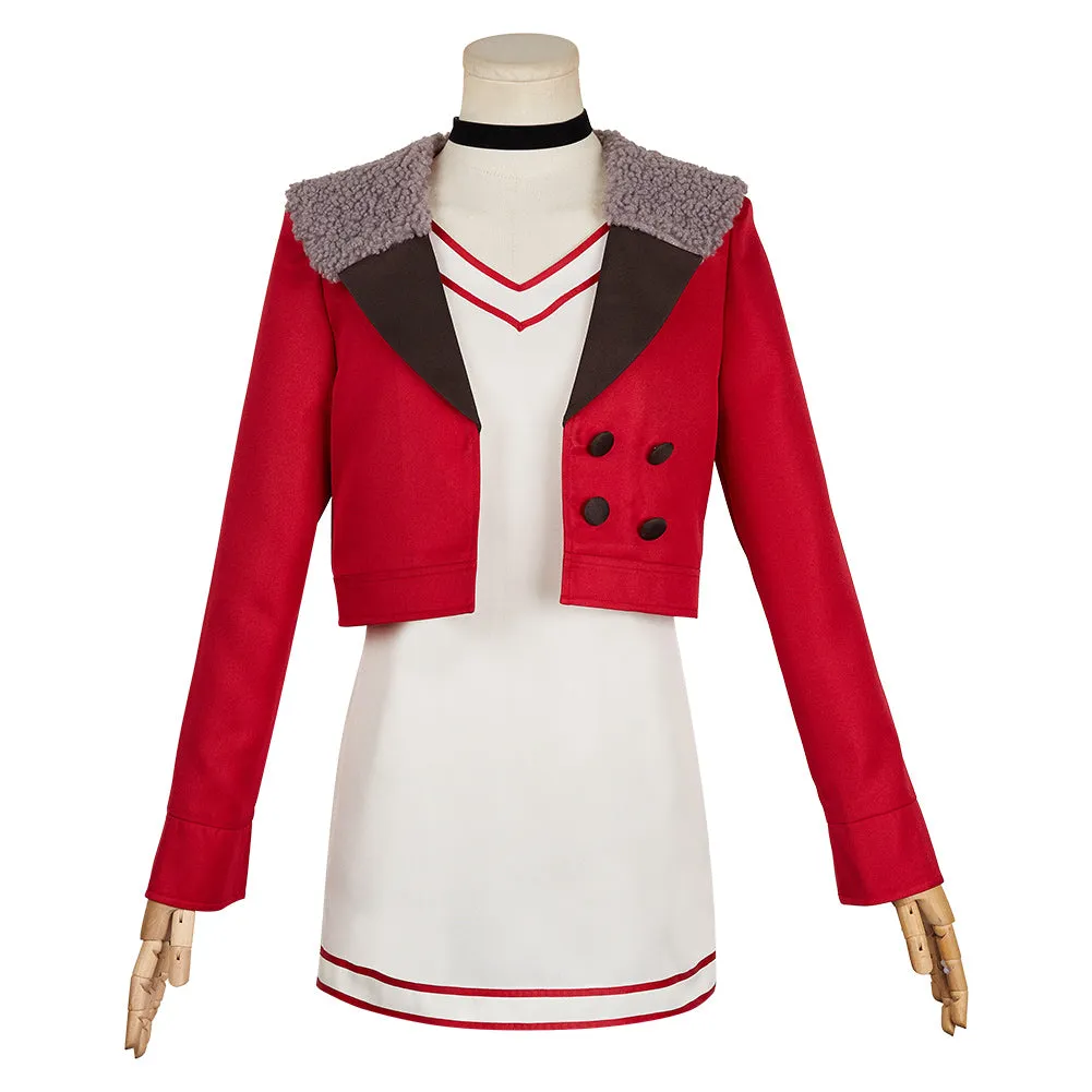 Dan da dan Momo Ayase Women Red Dress Outfit Carnival Halloween Cosplay Costume