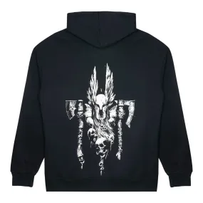 Diablo IV Barbarian Sigil Black Zip-Up Hoodie