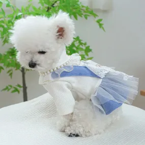 Dog Winter Dog Princess Dress Traction Buckle Pet Dog Clothes For Small Dog Teddy Suspender Dress Skirt Dog Coat Dog Clothing
