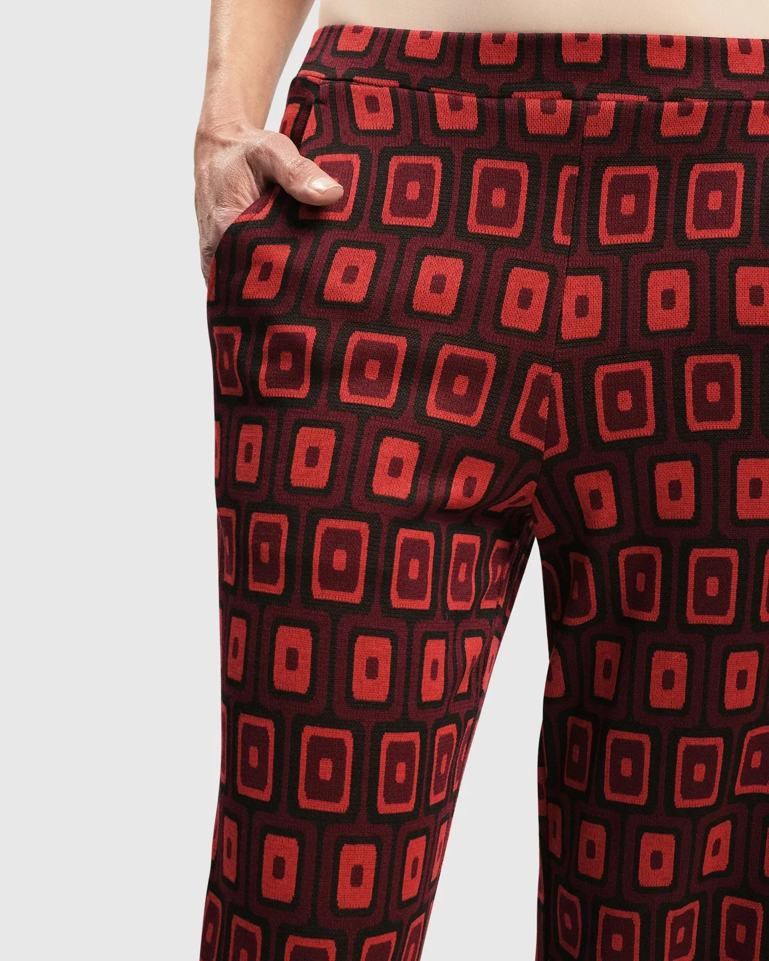Dynamite Days Bell Bottom Pants, Red