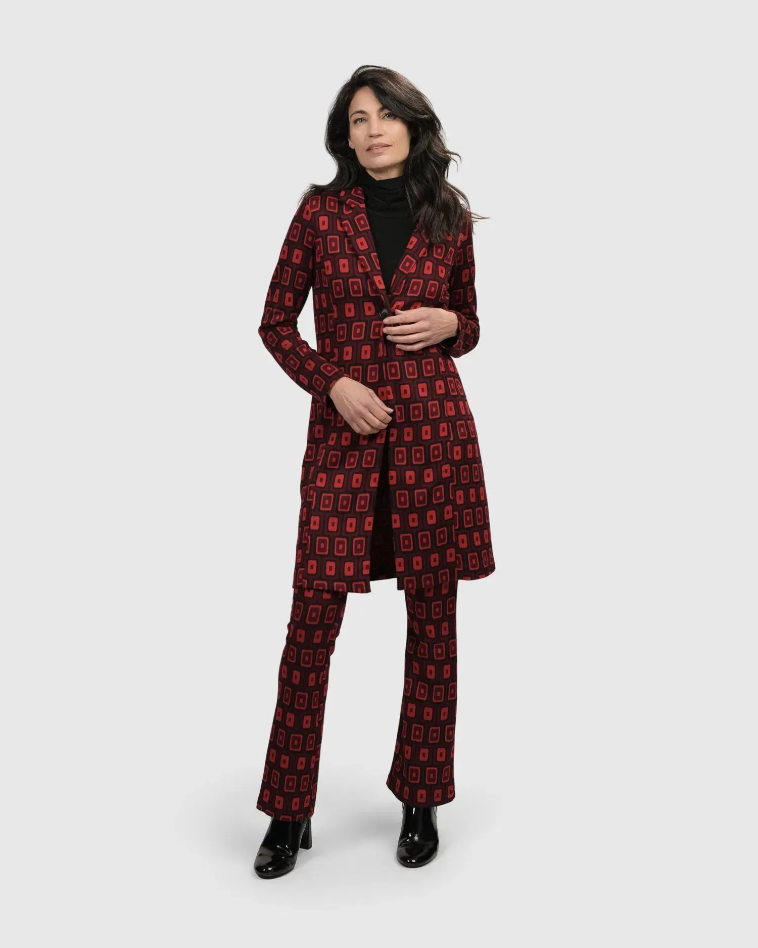 Dynamite Days Bell Bottom Pants, Red
