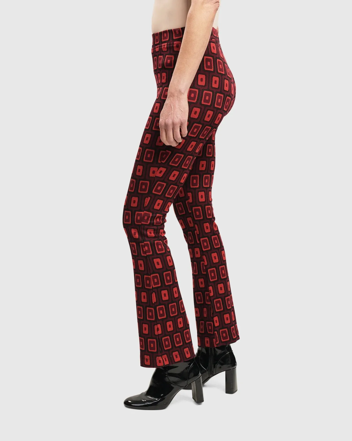 Dynamite Days Bell Bottom Pants, Red