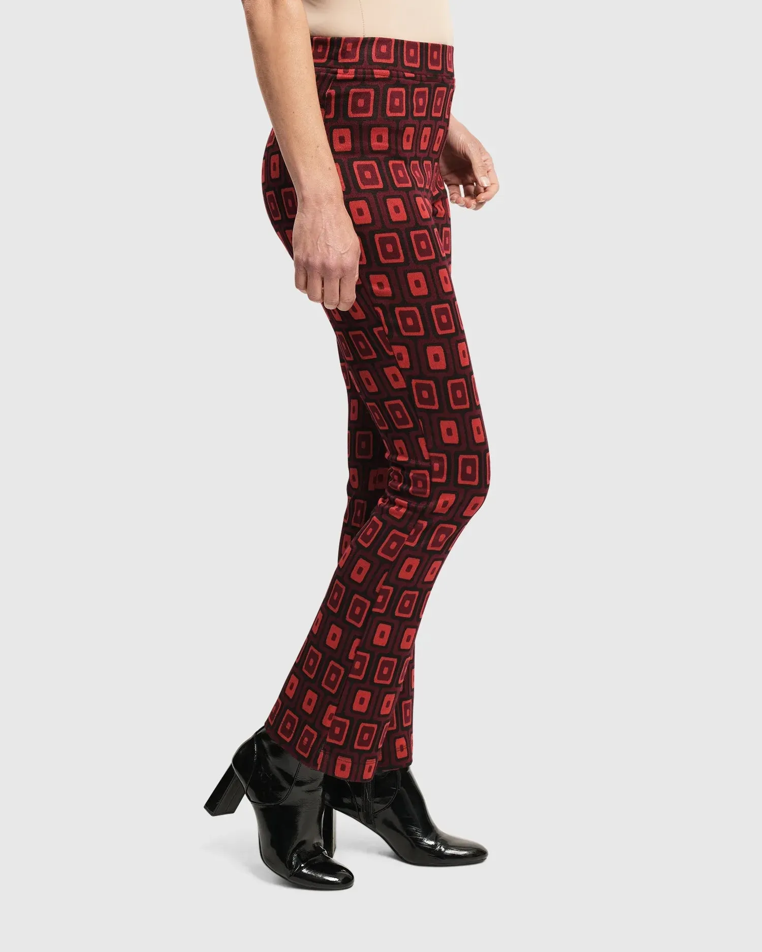 Dynamite Days Bell Bottom Pants, Red