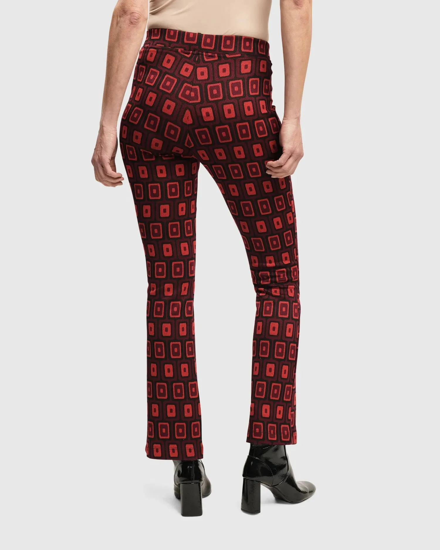 Dynamite Days Bell Bottom Pants, Red