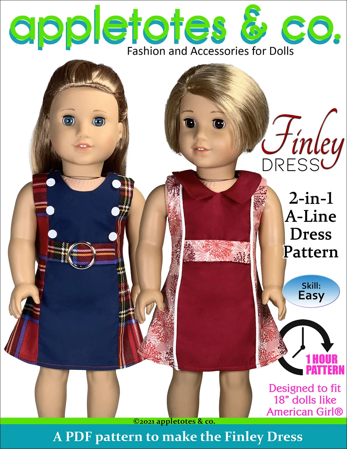 Finley Dress 18 Inch Doll Sewing Pattern