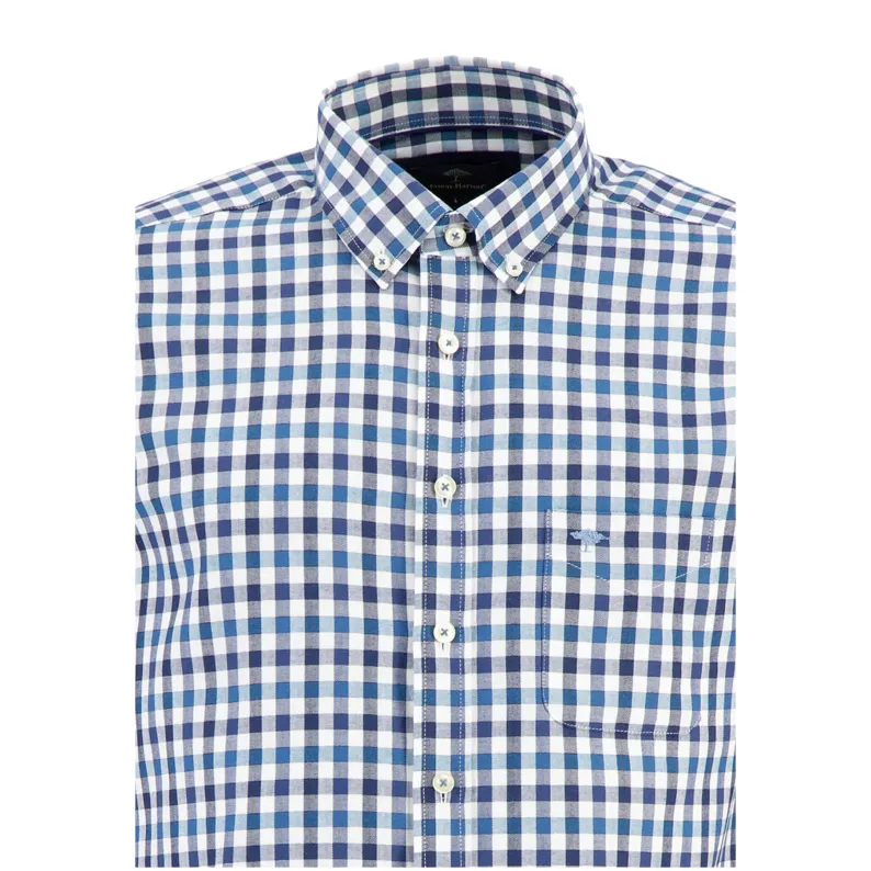 Fynch-Hatton CASUAL-FIT SHIRT WITH A CHECKED PATTERN 12098300 - Dolphin B