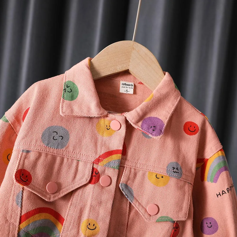 Girls Jacket Spring Autumn Western Style Denim Jacket Wholesale Girls Clothes