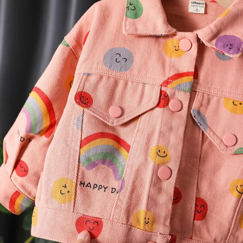 Girls Jacket Spring Autumn Western Style Denim Jacket Wholesale Girls Clothes