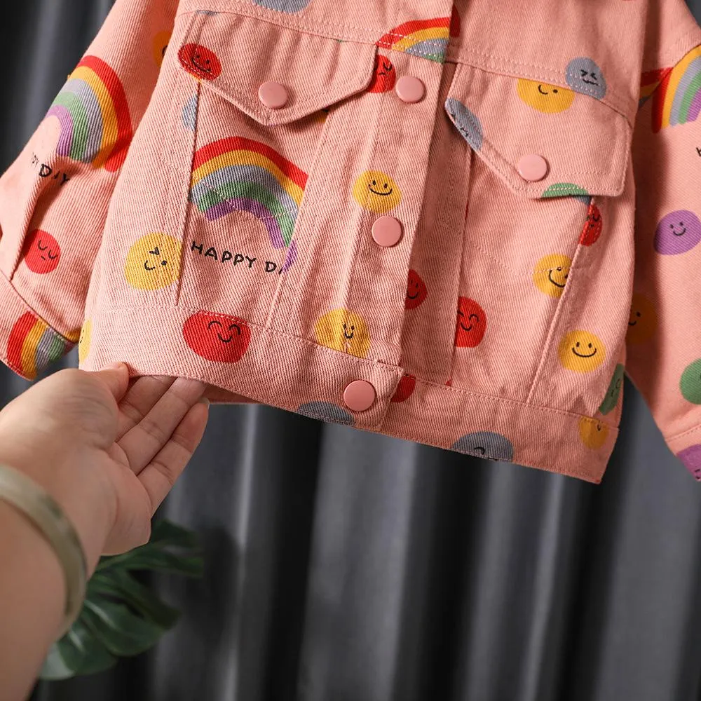 Girls Jacket Spring Autumn Western Style Denim Jacket Wholesale Girls Clothes