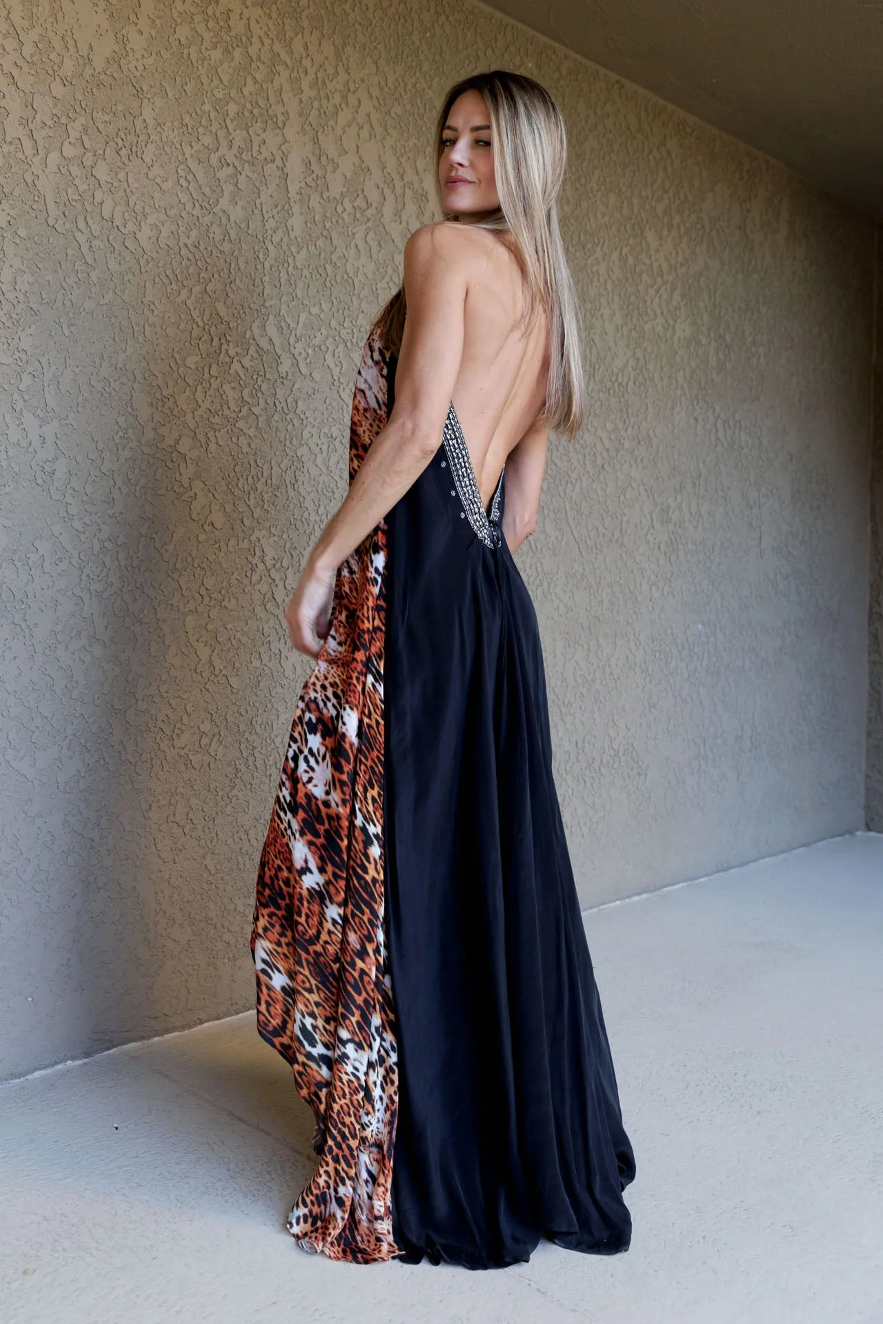Gown for women in Animal print