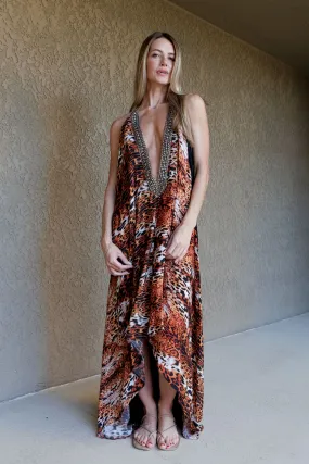 Gown for women in Animal print